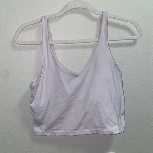 White Sports bra crop tank top